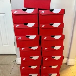 Nike Red Empty Boxes Storage Box Set